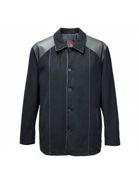 Torras Lambskin Suede Trim Men's Long-Sleeves Black Jacket Size 40 Vintage Spain